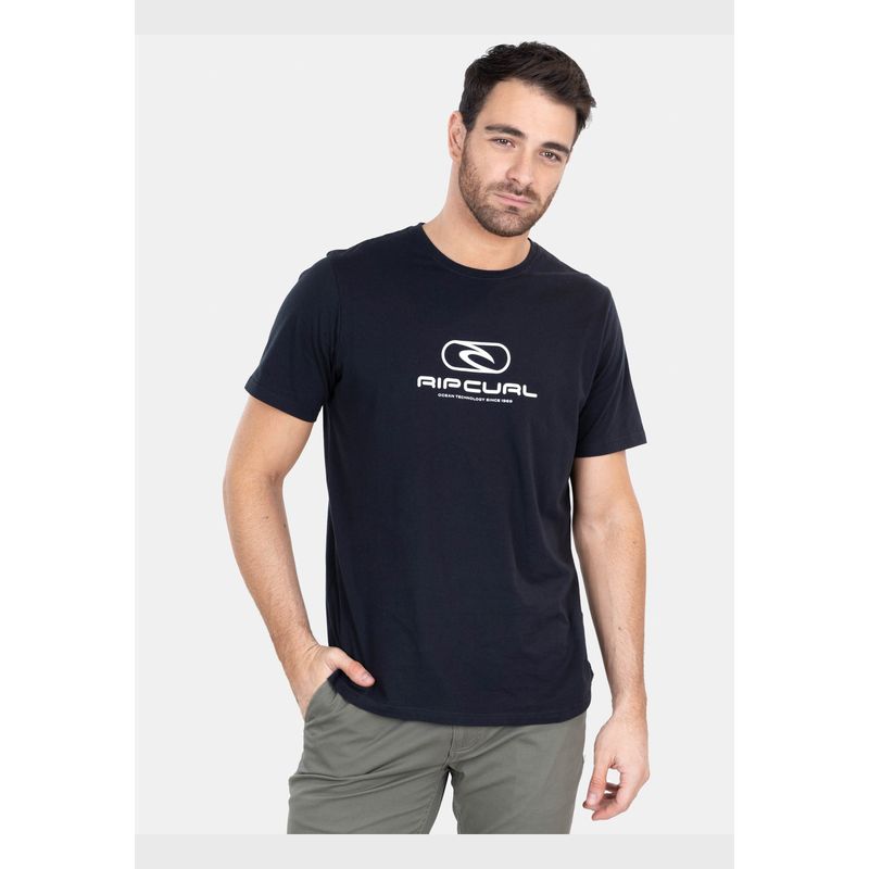 RIP CURL - Polera M/C Pills Tee Negro Hombre Rip Curl