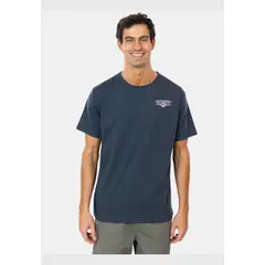 RIP CURL - Polera M/C Raw Dog Diamond Tee Azul Hombre