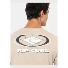 RIP CURL - Polera M/C Wave Old Rc Oval Tee Café Hombre