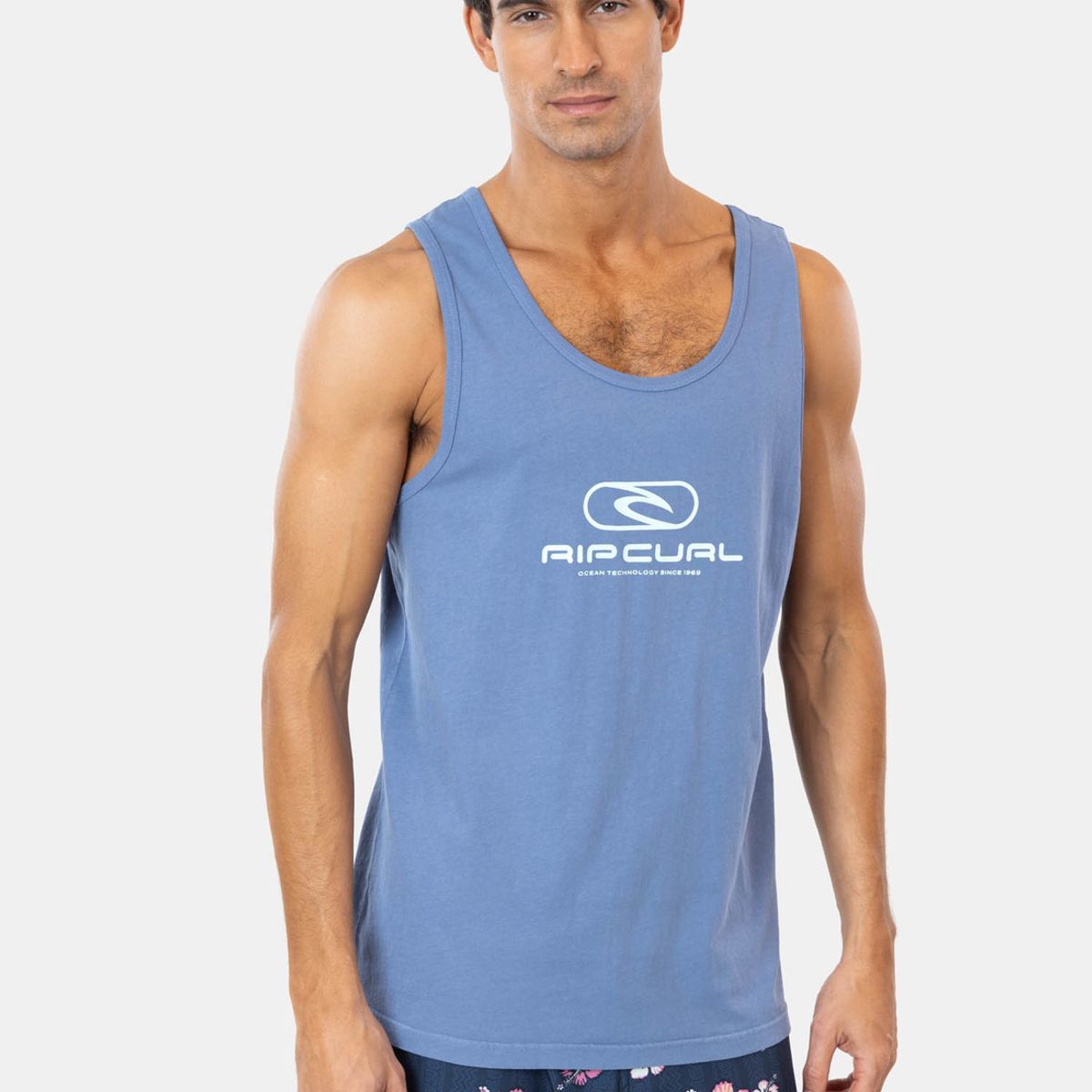 RIP CURL - Polera SM Trail Ready Azul Hombre Rip Curl