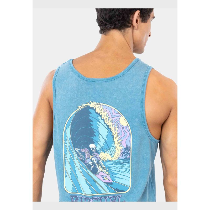 RIP CURL - Polera SM Casual Cool Celeste Hombre Rip Curl