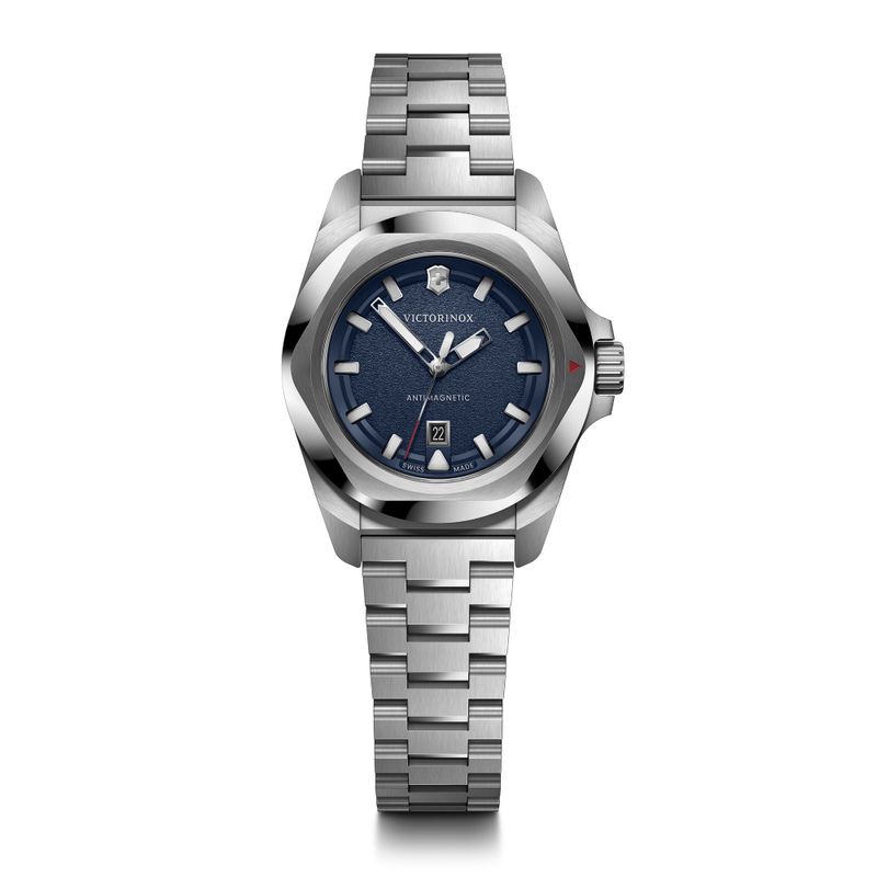 VICTORINOX - Reloj INOX Quartz correa acero inoxidable azul Victorinox
