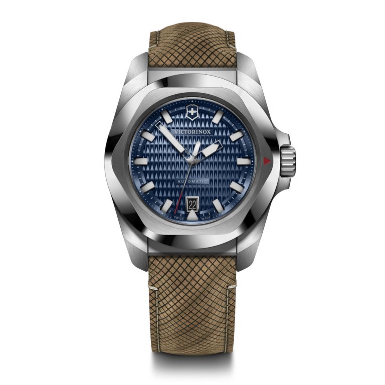 Reloj INOX Automatico correa de madera azul Azul TALLA UNICA