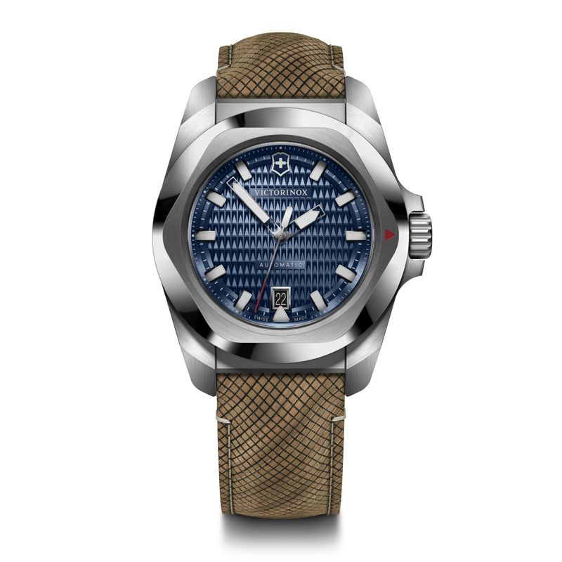 VICTORINOX - Reloj INOX Automático correa de madera azul Victorinox