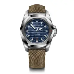 VICTORINOX - Reloj INOX Automático correa de madera azul