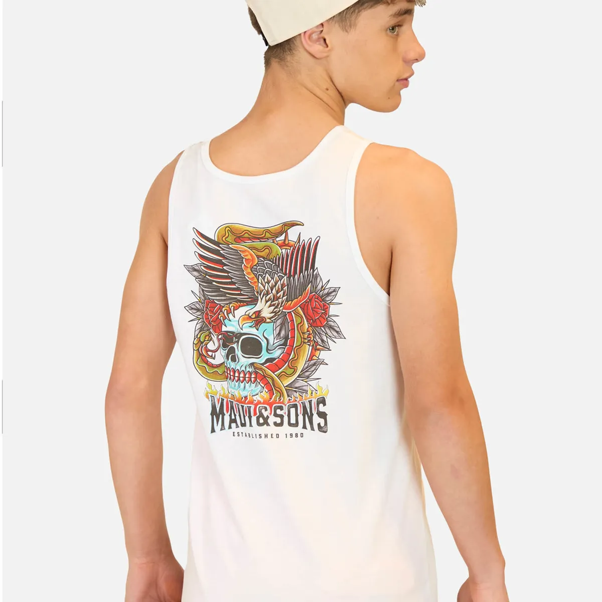 MAUI AND SONS - Polera S/M Kalaka Blanco Infantil Maui And Sons_.
