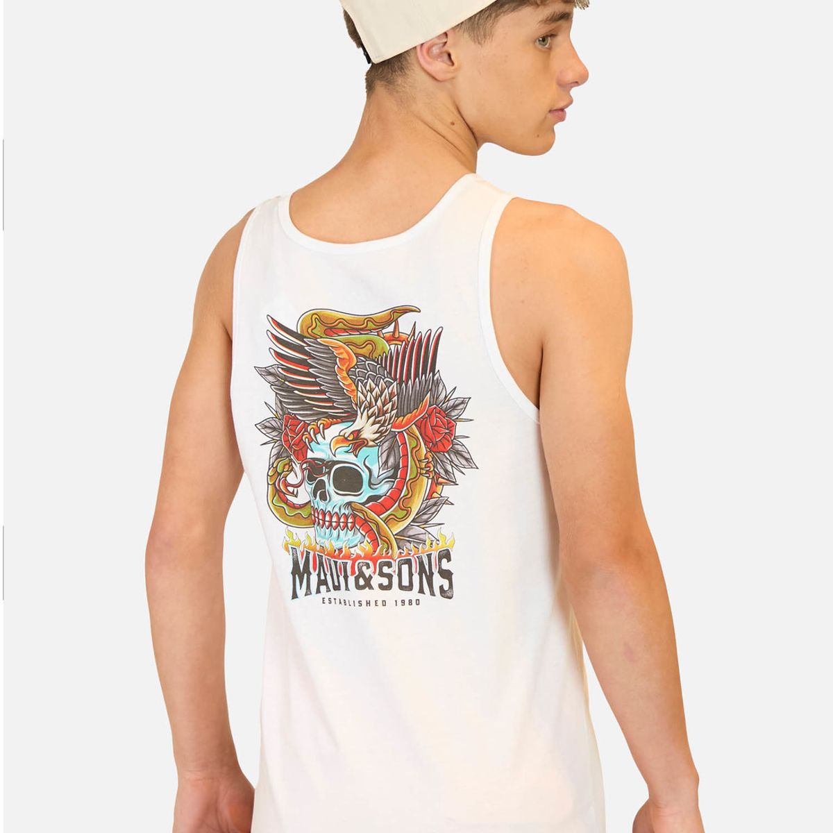 MAUI AND SONS - Polera S/M Kalaka Blanco Infantil Maui And Sons