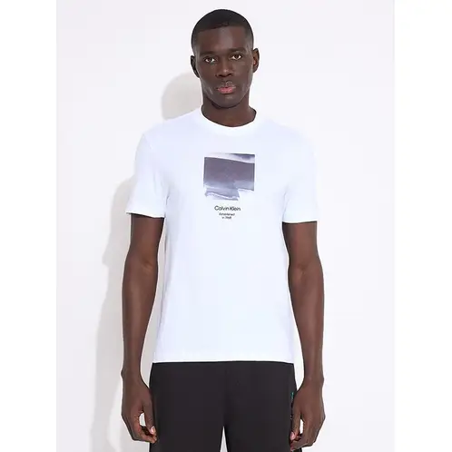 CALVIN KLEIN - Polera Diffused Graphic Blanco
