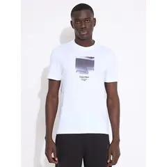 CALVIN KLEIN - Polera Diffused Graphic Blanco