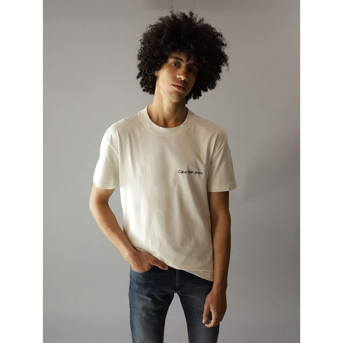 CALVIN KLEIN - Polera Institutional Blanco Calvin Klein