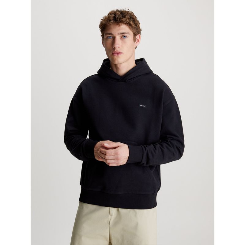CALVIN KLEIN - Polerón con Gorro Cotton Comfort Negro Calvin Klein