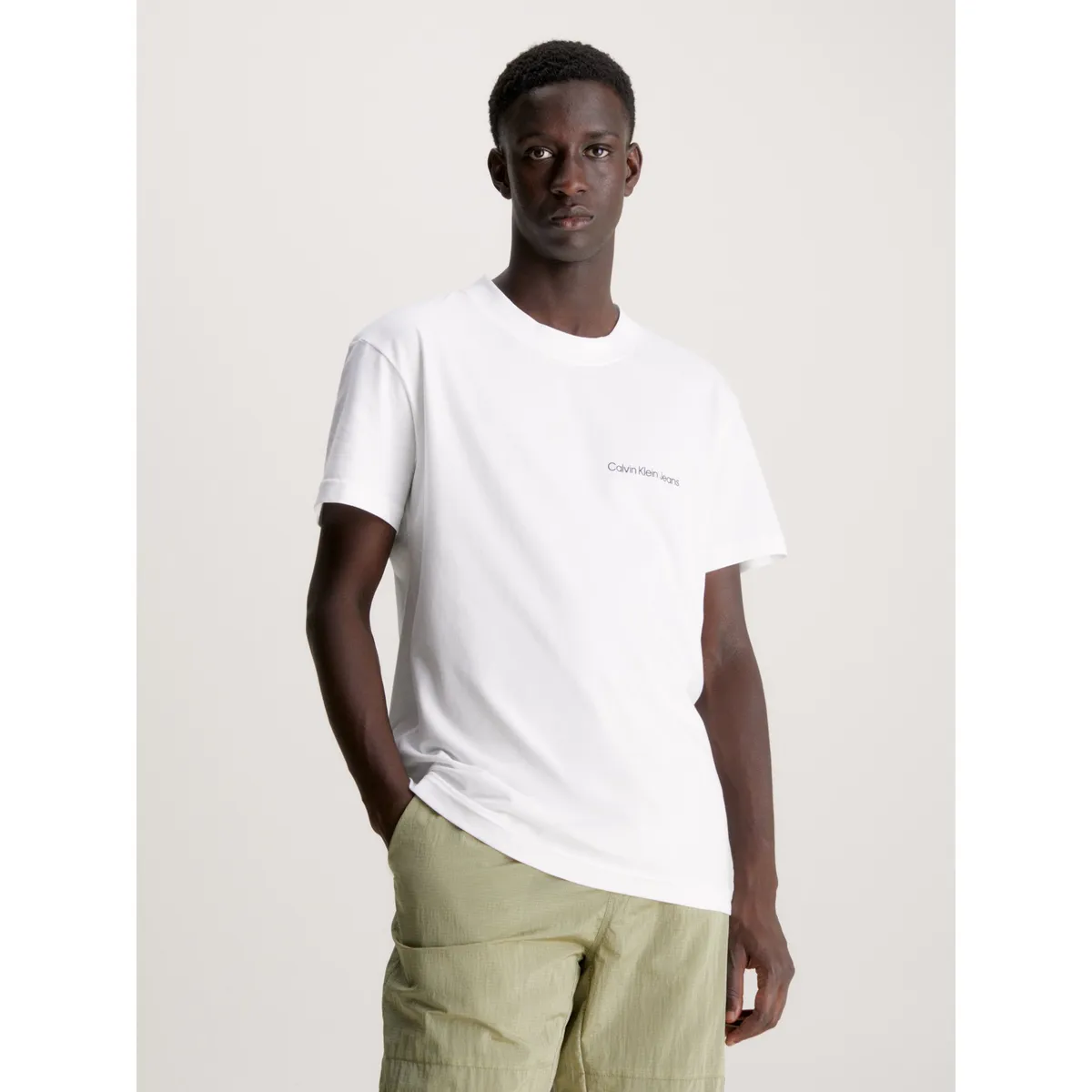 CALVIN KLEIN - Polera Institutional Blanco Calvin Klein