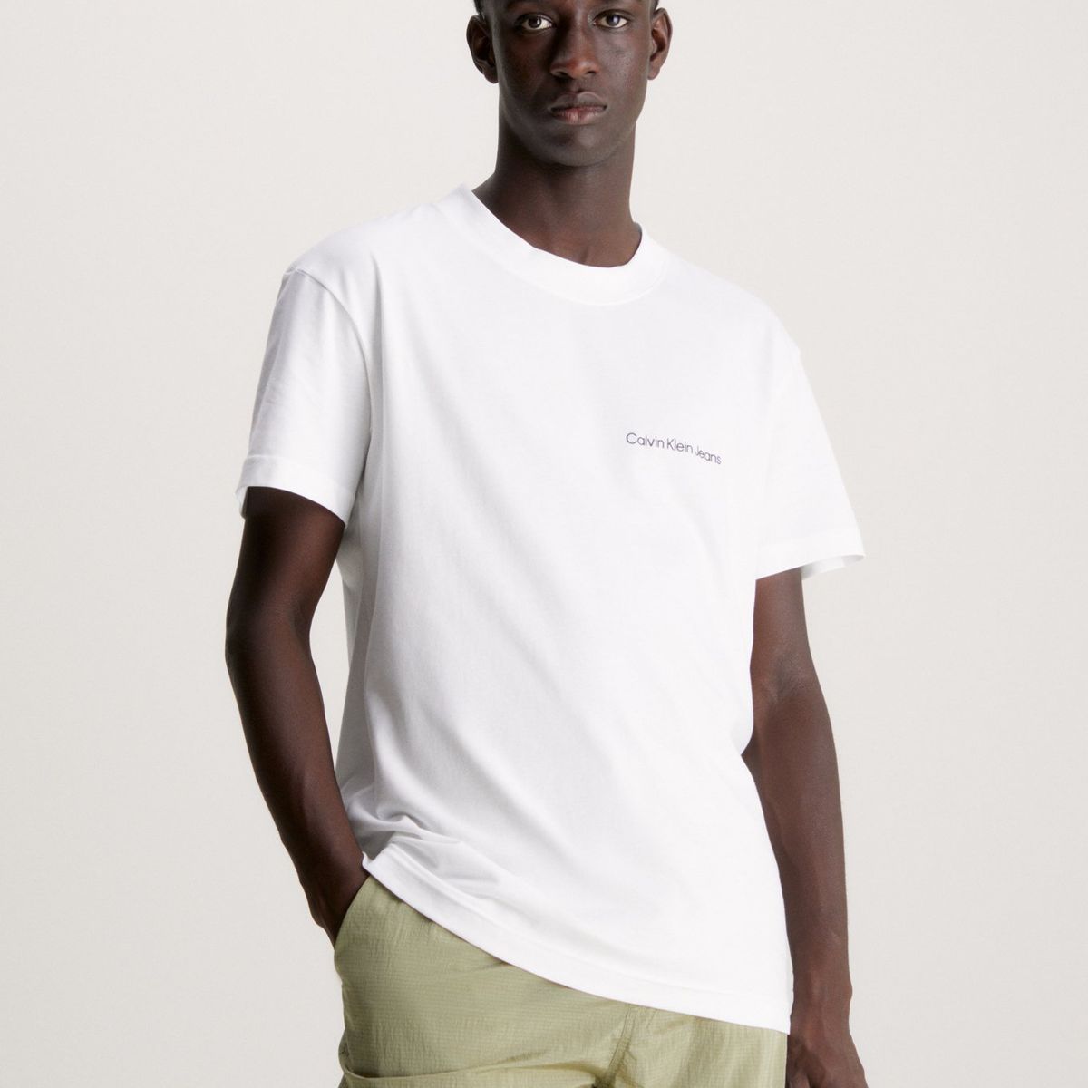 CALVIN KLEIN - Polera Institutional Blanco Calvin Klein