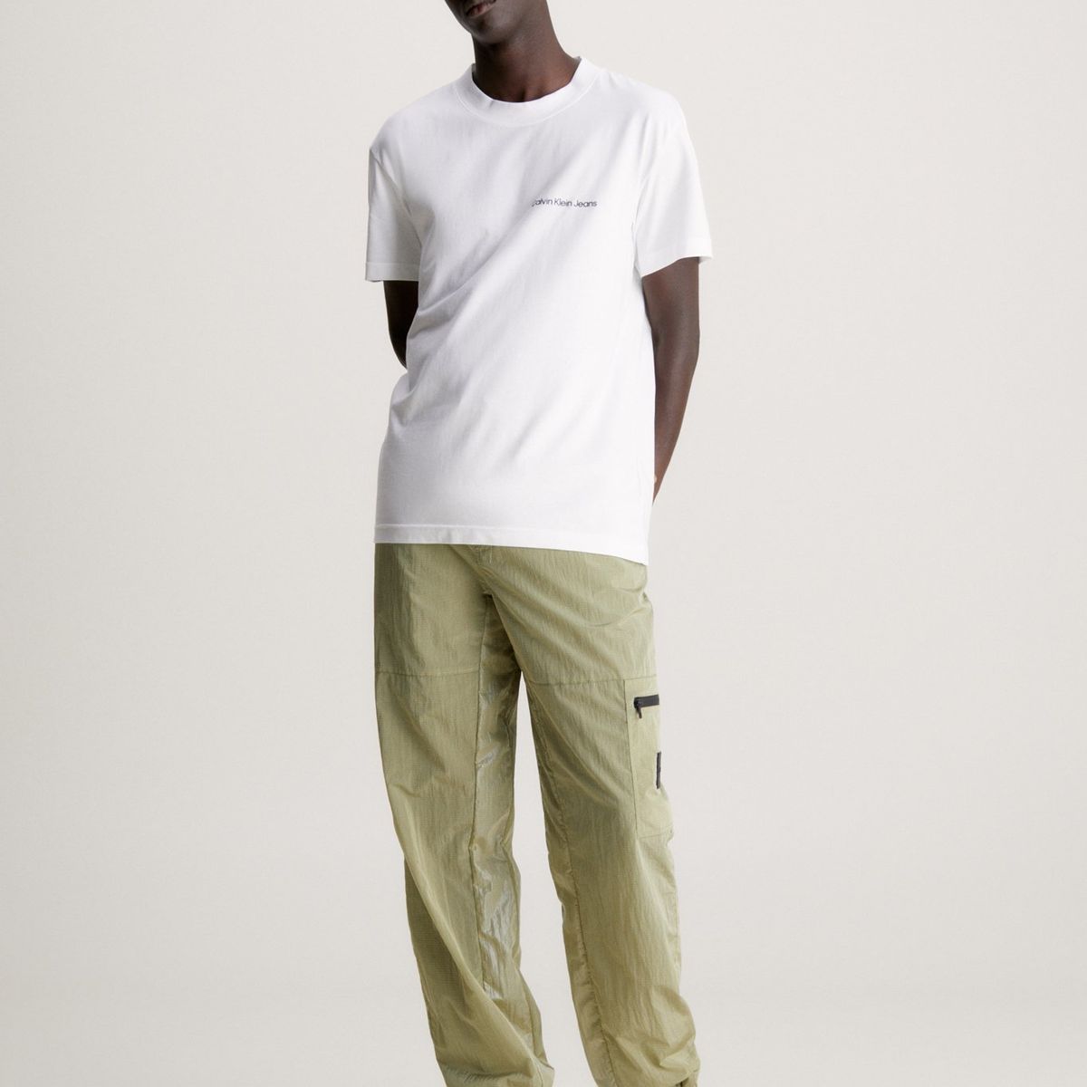 CALVIN KLEIN - Polera Institutional Blanco Calvin Klein