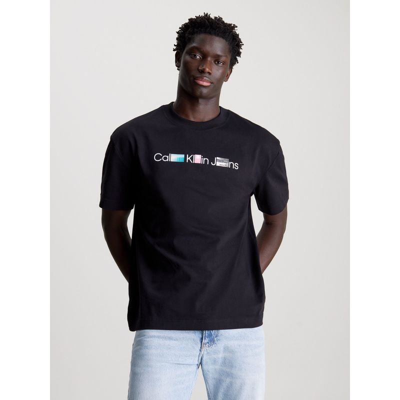 CALVIN KLEIN - Polera Photoprint Institutional Negro Calvin Klein