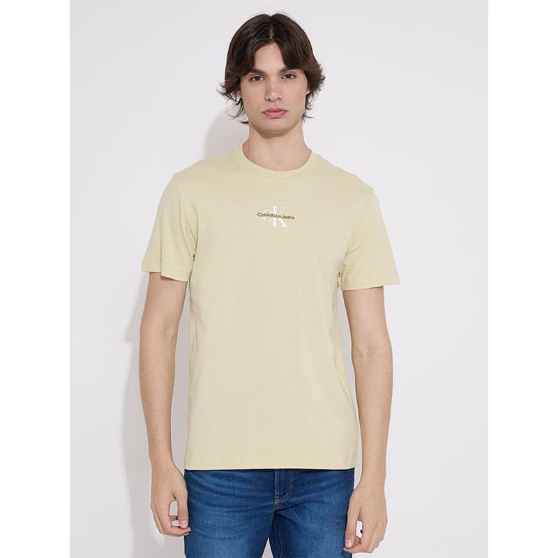 CALVIN KLEIN - Polera Monologo Regular Verde Calvin Klein
