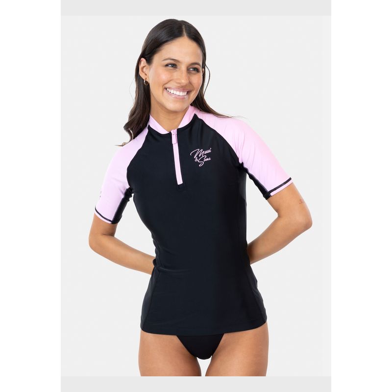 MAUI AND SONS - Polera UVP Marine Negro Mujer Maui And Sons