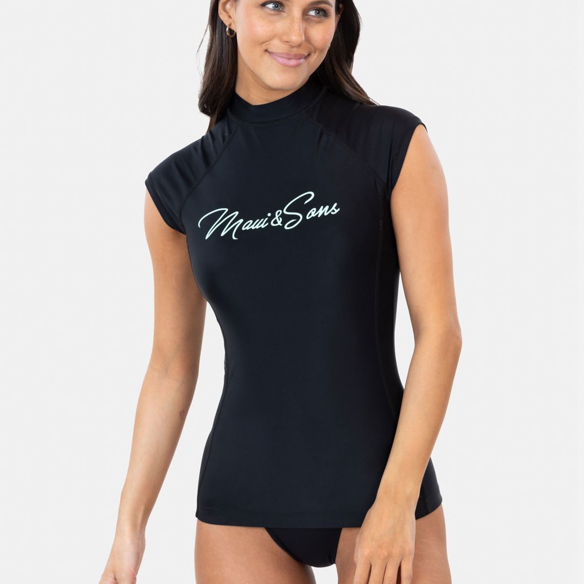 MAUI AND SONS - Polera UVP Blue Sea Negro Mujer Maui And Sons