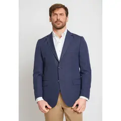 TRIAL - Chaqueta hombre Formal Slim Fit Europe Lino Azul marino