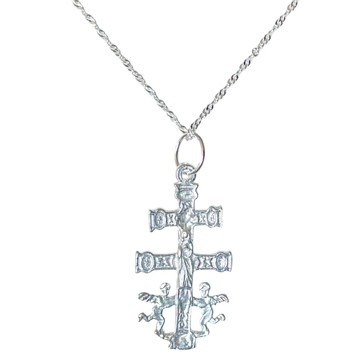 GENERICO - Collar Dije Cruz De Caravaca Plata Ley 925 Mas Caja Regalo