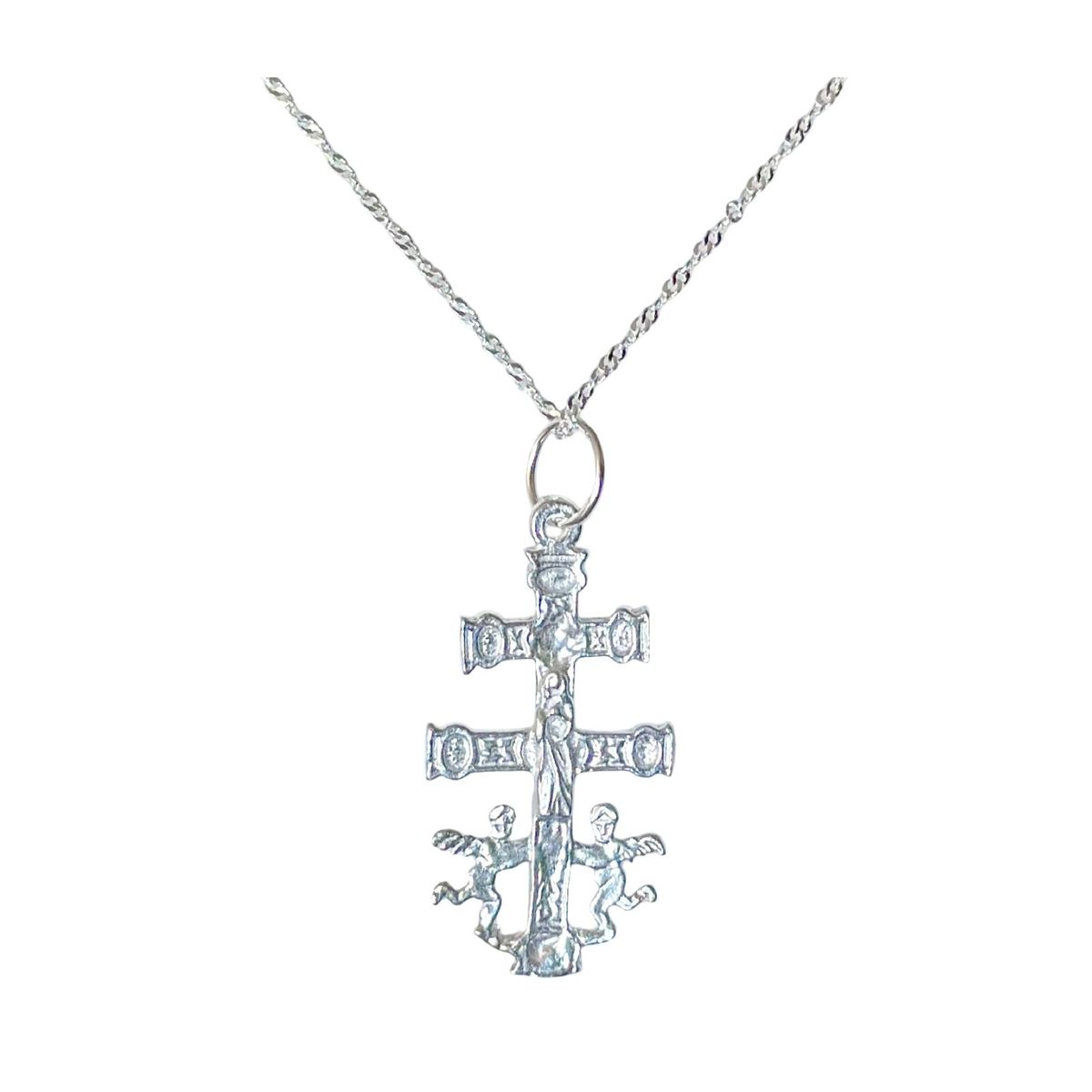 GENERICO - Collar Dije Cruz De Caravaca Plata Ley 925 Mas Caja Regalo