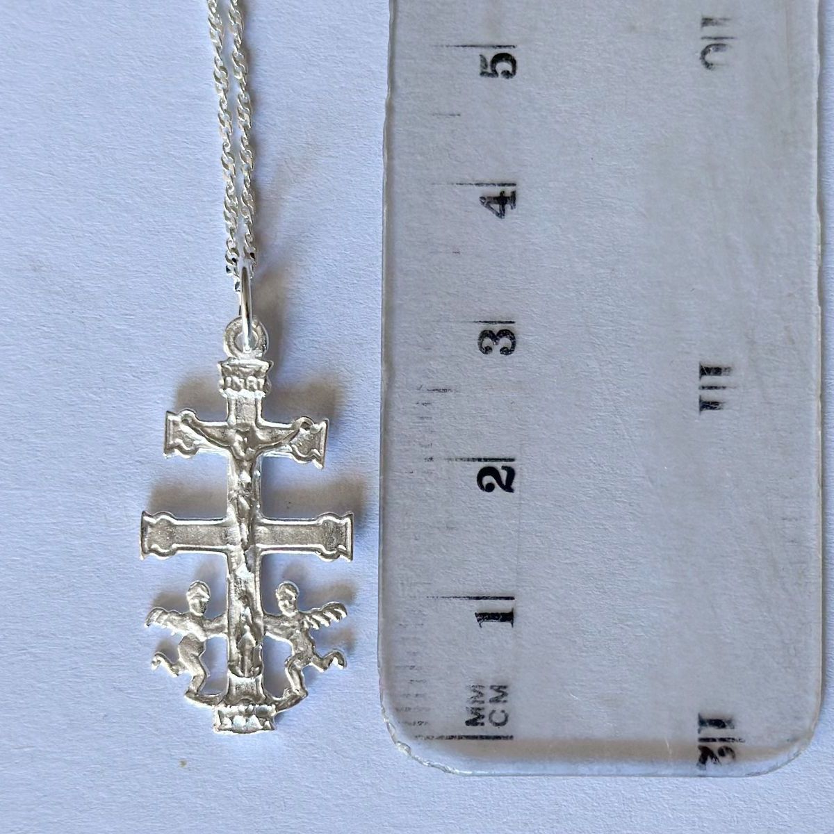 GENERICO - Collar Dije Cruz De Caravaca Plata Ley 925 Mas Caja Regalo