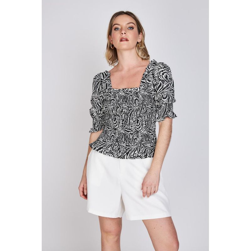 ECLIPSE - Blusa Fruncida Magnolia Blanco Eclipse ECLIPSE