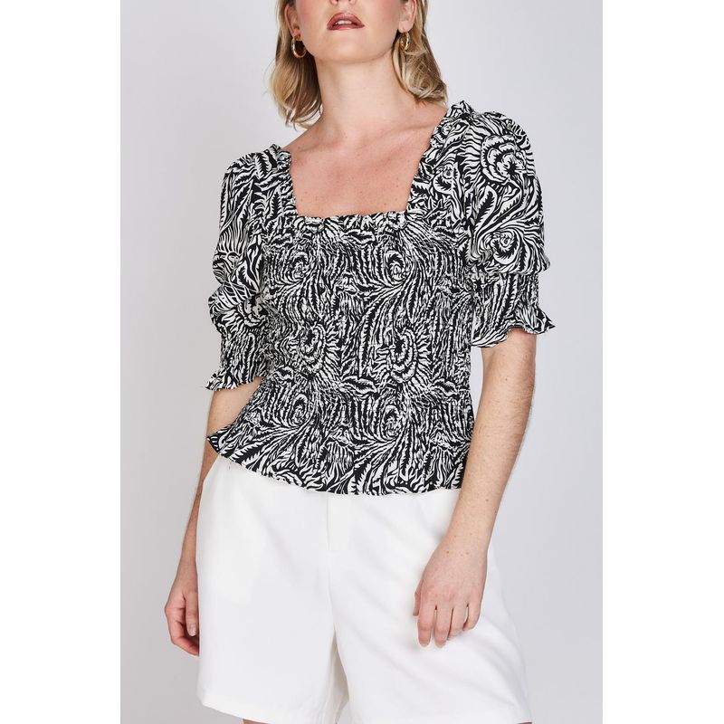ECLIPSE - Blusa Fruncida Magnolia Blanco Eclipse ECLIPSE