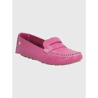 Mocasín Cuero Fucsia Mujer Domaso