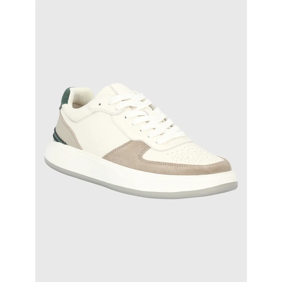 HUSH PUPPIES - Zapatilla Cuero Blanco Hombre Mozze HUSH PUPPIES