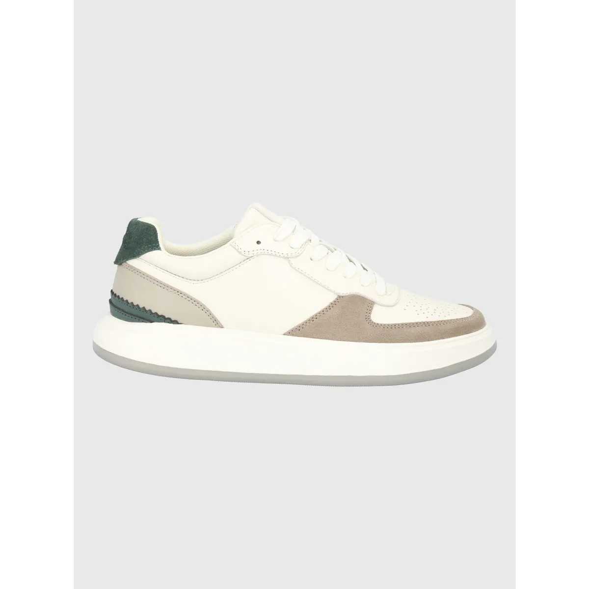 HUSH PUPPIES - Zapatilla Cuero Blanco Hombre Mozze HUSH PUPPIES