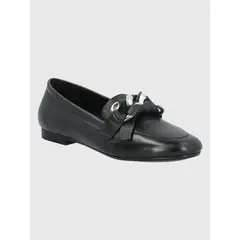 HUSH PUPPIES - Mocasín Cuero Negro Mujer Mons