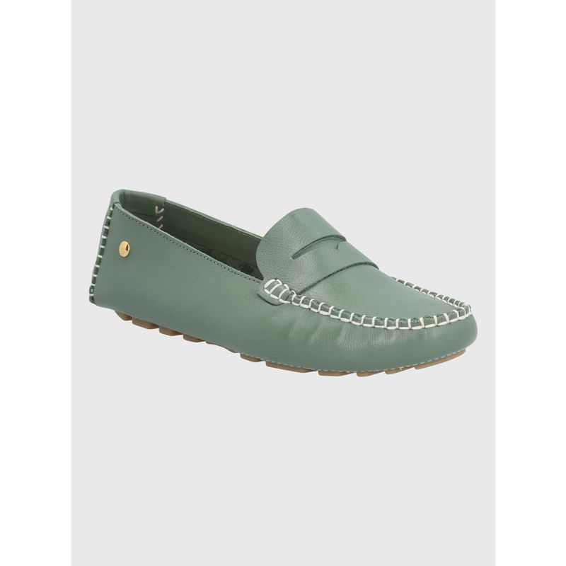 HUSH PUPPIES - Mocasín Cuero Verde Mujer Domaso HUSH PUPPIES