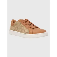 HUSH PUPPIES - Zapatilla Cuero Café Claro Mujer Merano