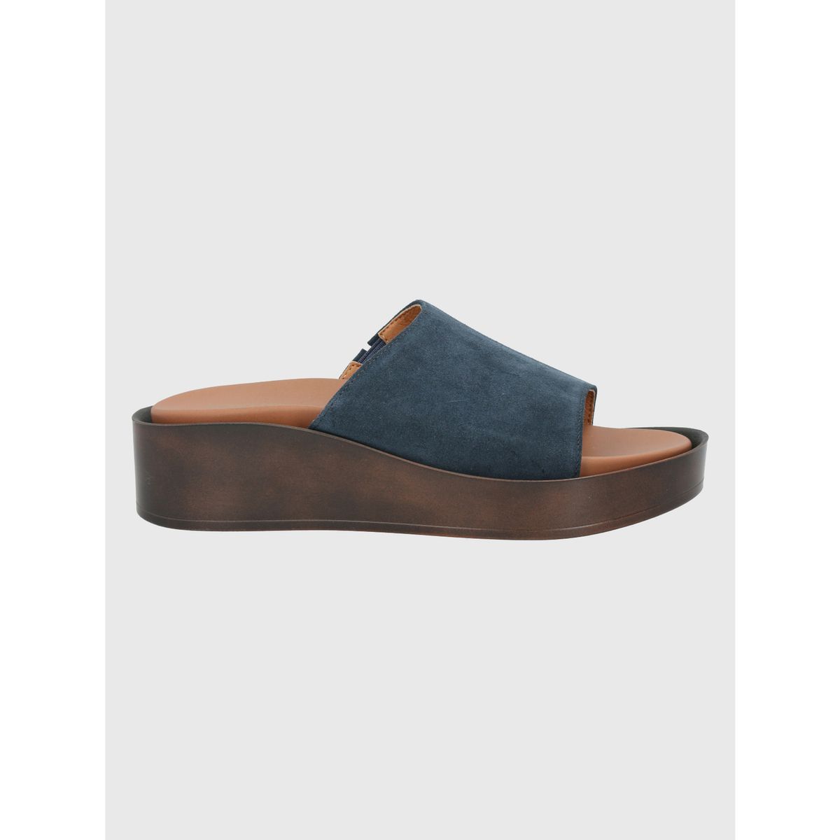 HUSH PUPPIES - Sandalia Cuero Azul Oscuro Mujer Depp HUSH PUPPIES
