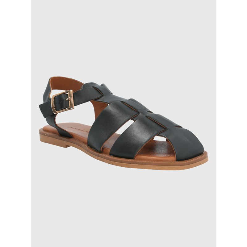 HUSH PUPPIES - Sandalia Cuero Negro Mujer Tresenda HUSH PUPPIES