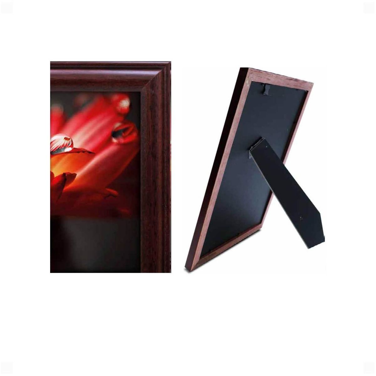 GENERICO - Marco Fotográfico De Madera Barnizado 21x30 Sin Vidrio - SC