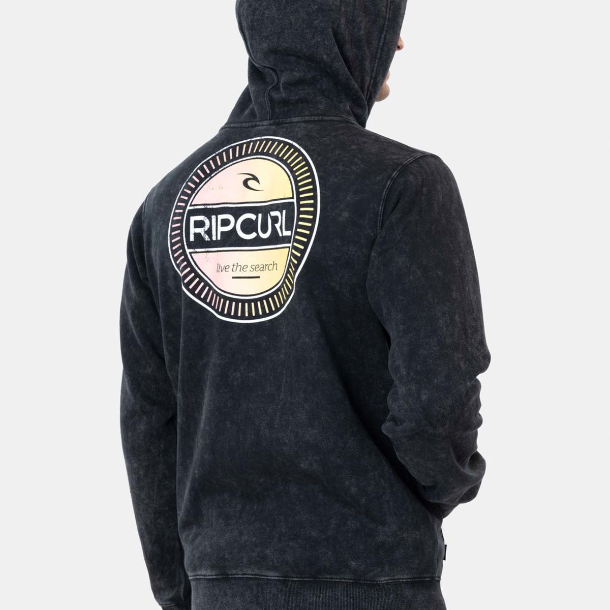 RIP CURL - Poleron FZ Lts Clock Negro Hombre Rip Curl