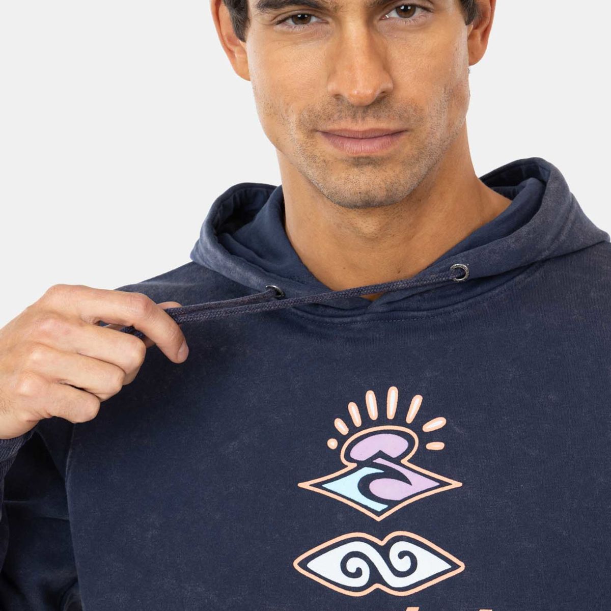 RIP CURL - Poleron Canguro Retro Amare Azul Hombre Rip Curl.