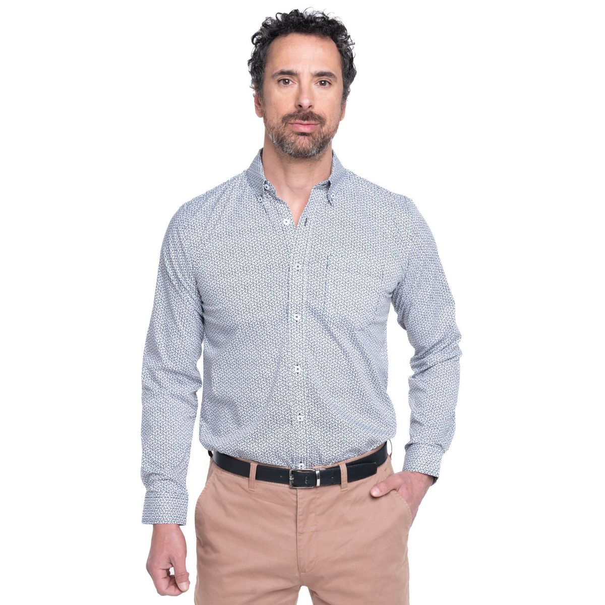 KOTTING - Camisa Sport Estampada Manga Larga Spandex KOTTING