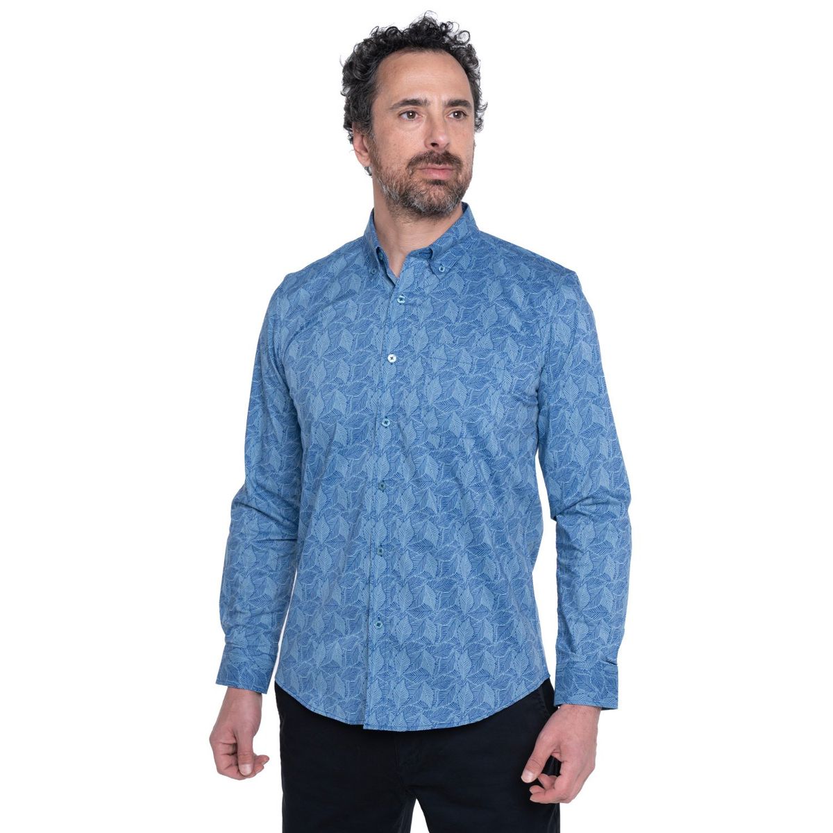 KOTTING - Camisa Sport Estampada Manga Larga Spandex KOTTING