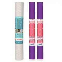 CONTACT - Pack Revestimiento acolchado Savoire y 2 rollos papel adhesivo morado