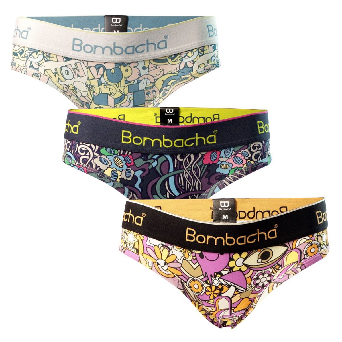 BOMBACHA - 3 pack Calzón Bikini diseños