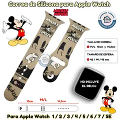 GENERICO - Correa Para Apple Watch Ratón Miki 42-44-45MM M/L