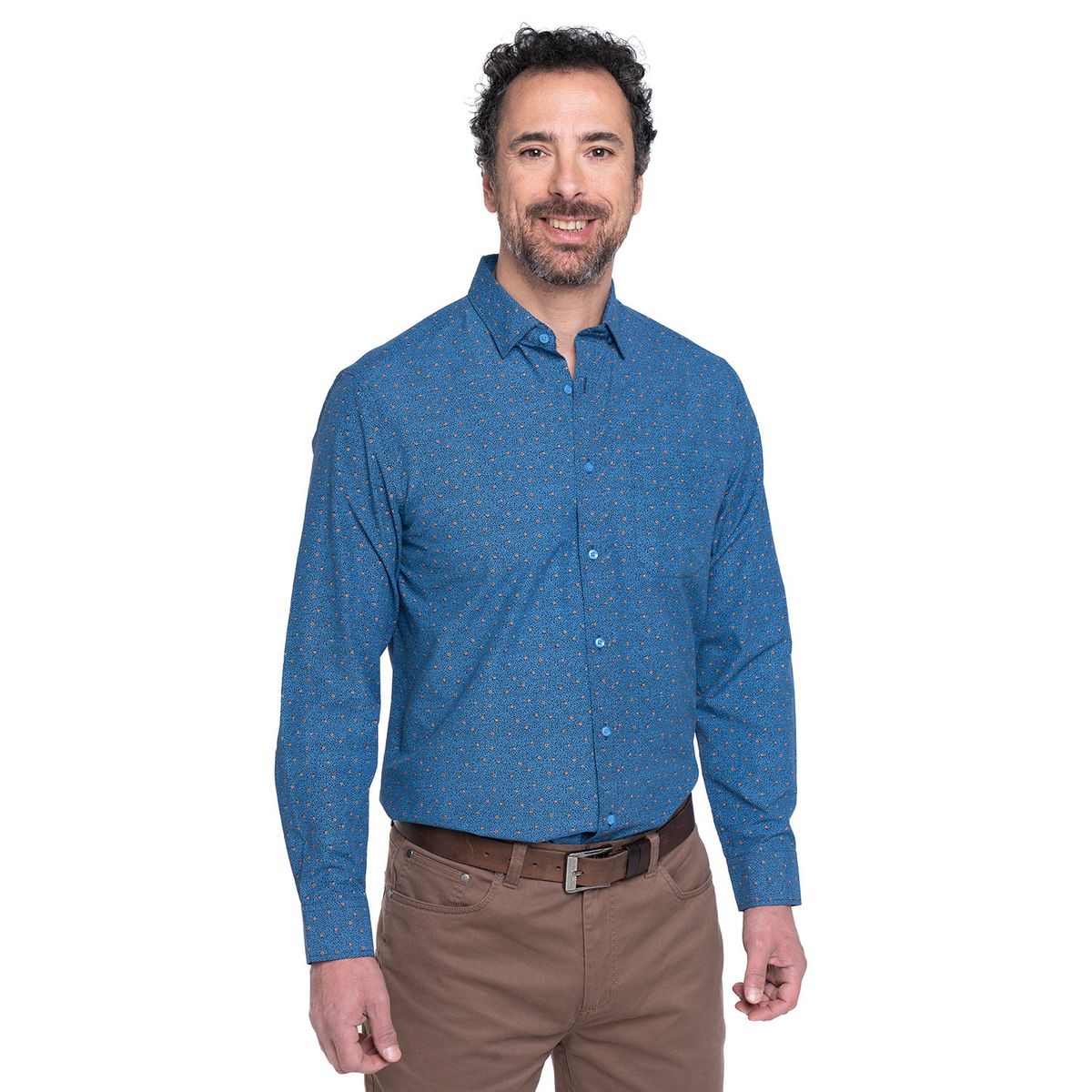 KOTTING - Camisa Manga Larga Fantasia Estampada Regular Fit KOTTING