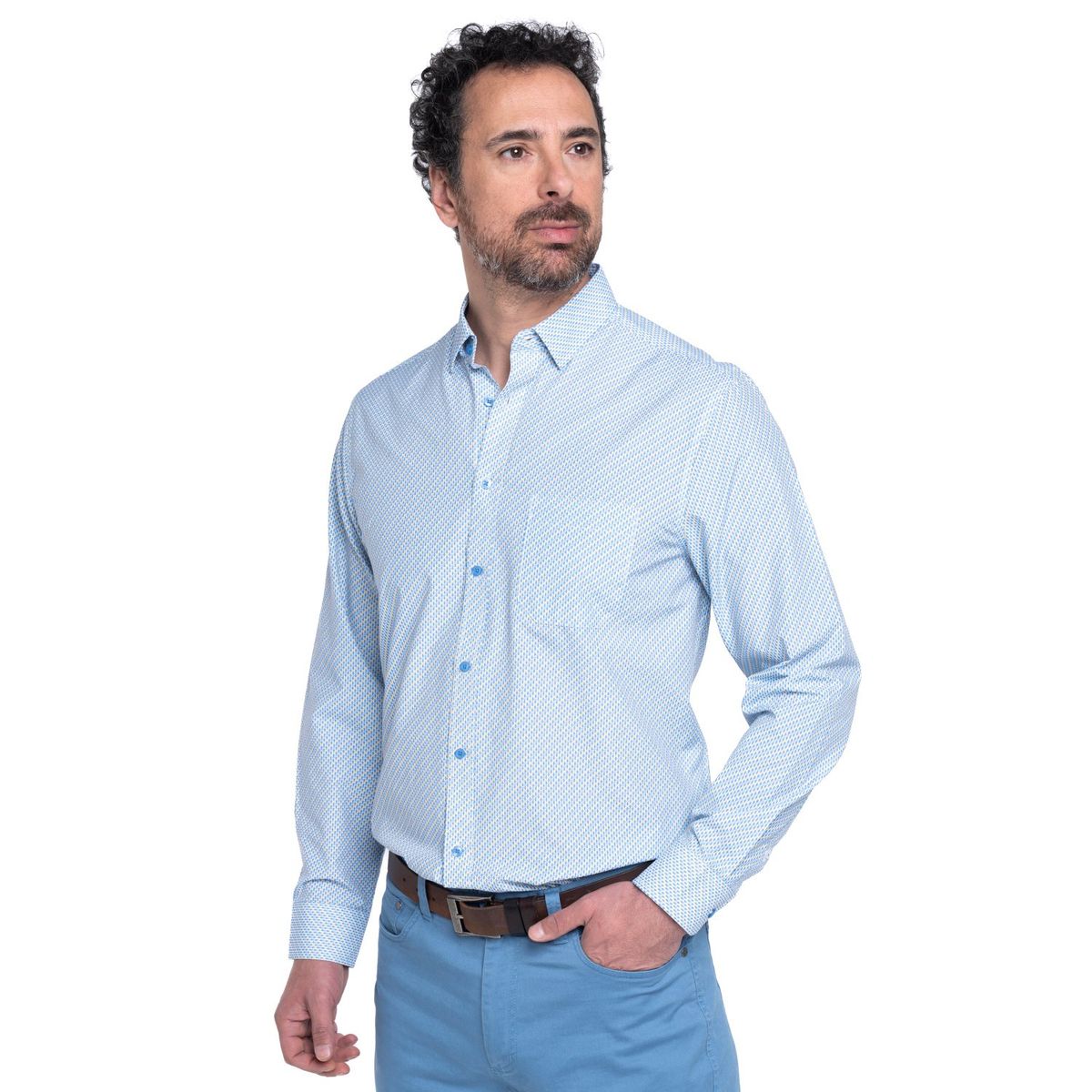 KOTTING - Camisa Manga Larga Fantasia Estampada Regular Fit KOTTING