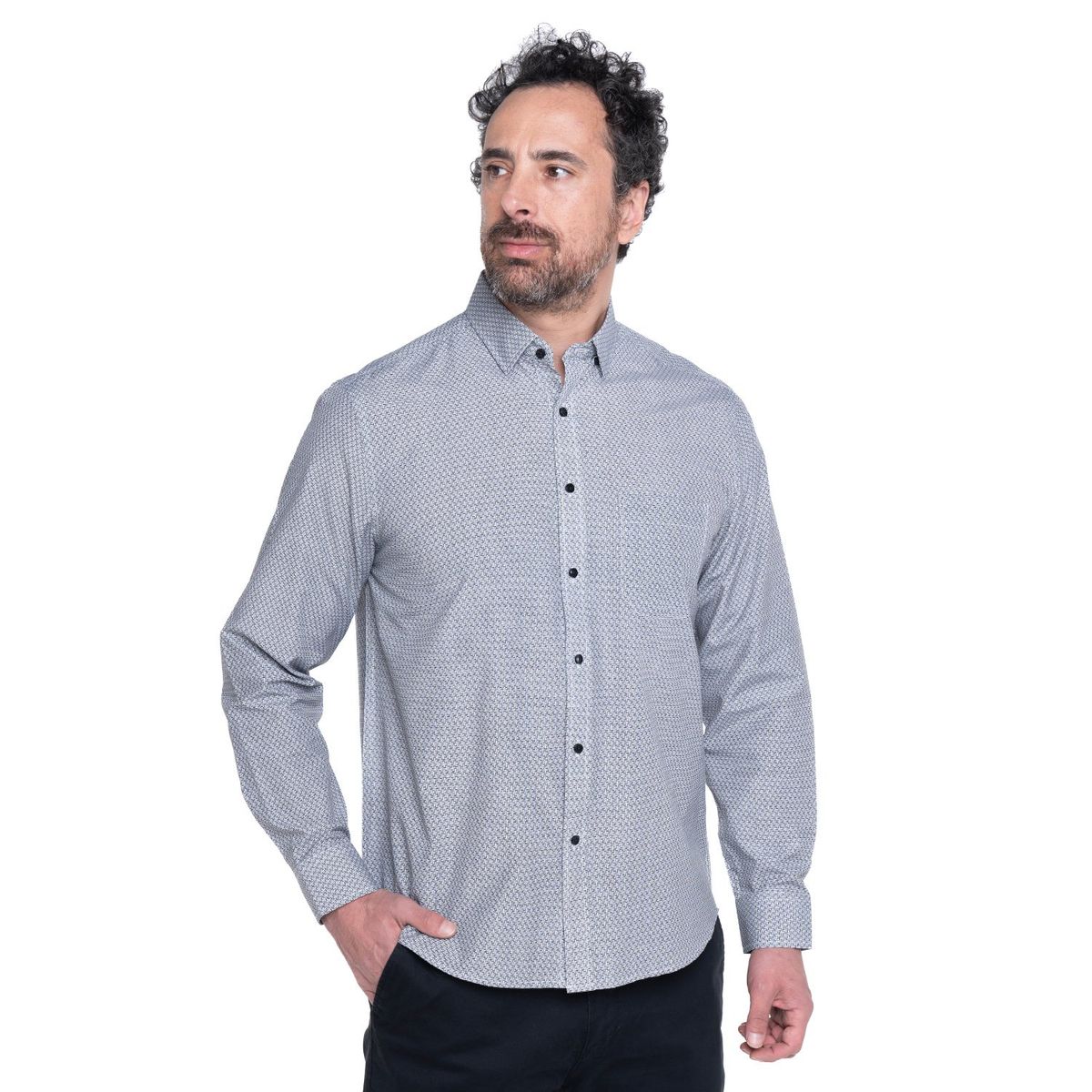 KOTTING - Camisa Manga Larga Fantasia Estampada Regular Fit KOTTING