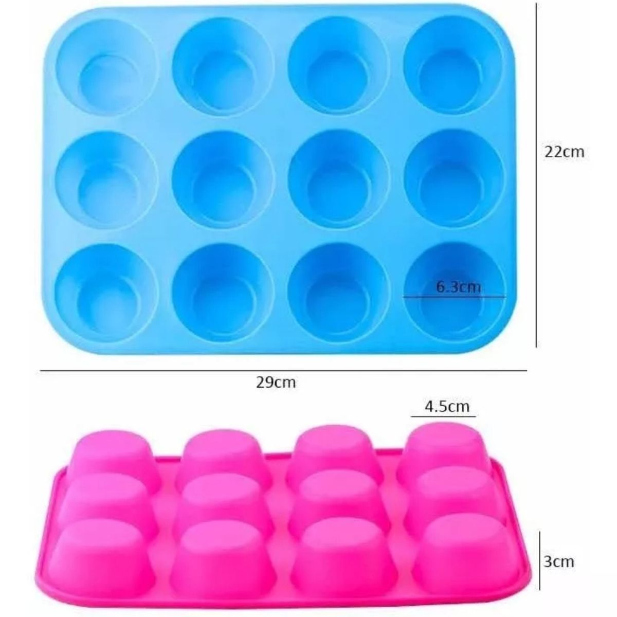 GENERICO - Molde De Silicona Para Muffins Cupcakes Medianos