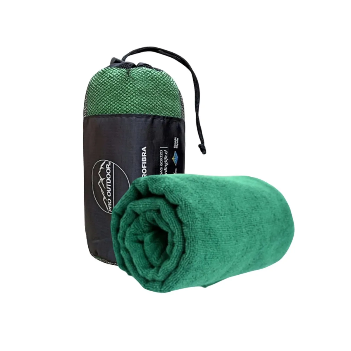 PRO OUTDOOR - Toalla Microfibra Terry Verde