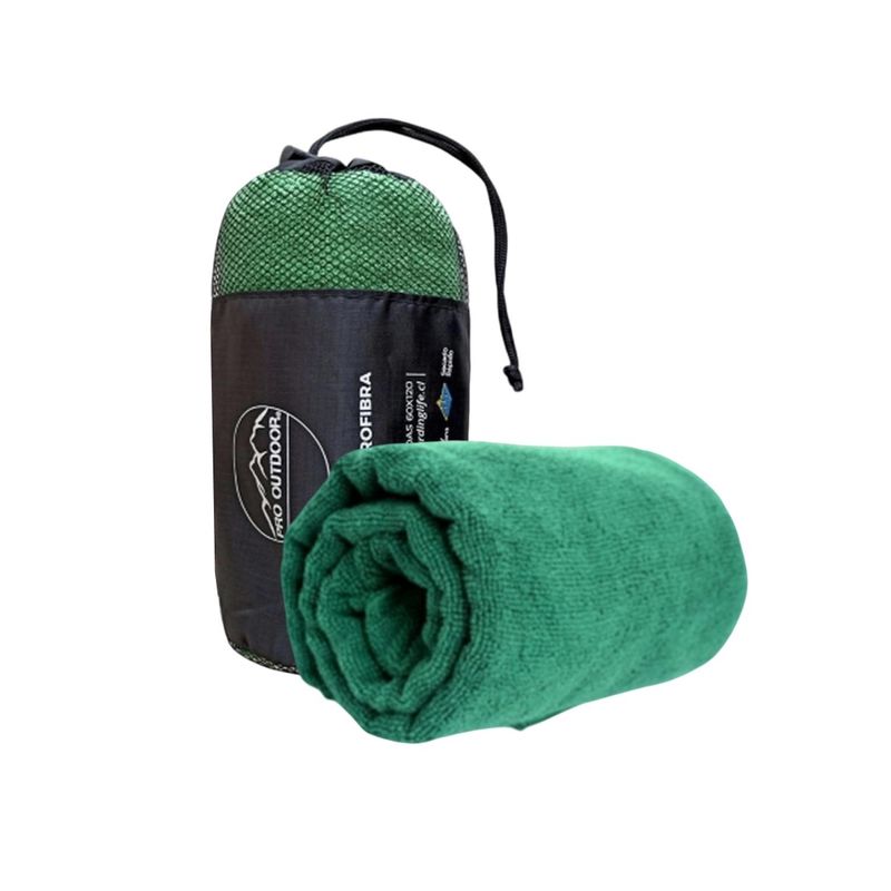 PRO OUTDOOR - Toalla Microfibra Terry Verde